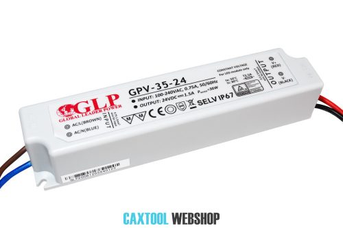 GLP műanyag LED tápegység GPV-35-24 35W 24V 1.5A