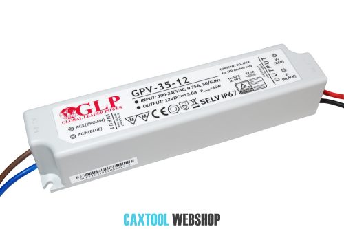 GLP műanyag LED tápegység GPV-35-12 35W 12V 3A