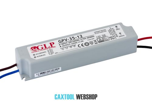 GLP műanyag LED tápegység GPV-35-15 35W 15V 2.4A