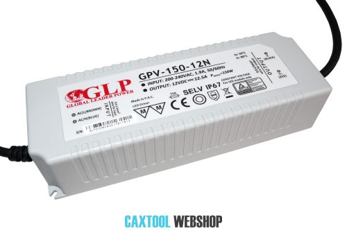 GLP műanyag LED tápegység GPV-150-12N 150W 12V 12.5A