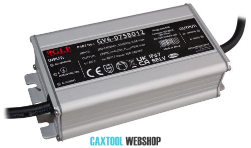 GLP LED tápegység GV6-075B012 75W 12V 6.25A